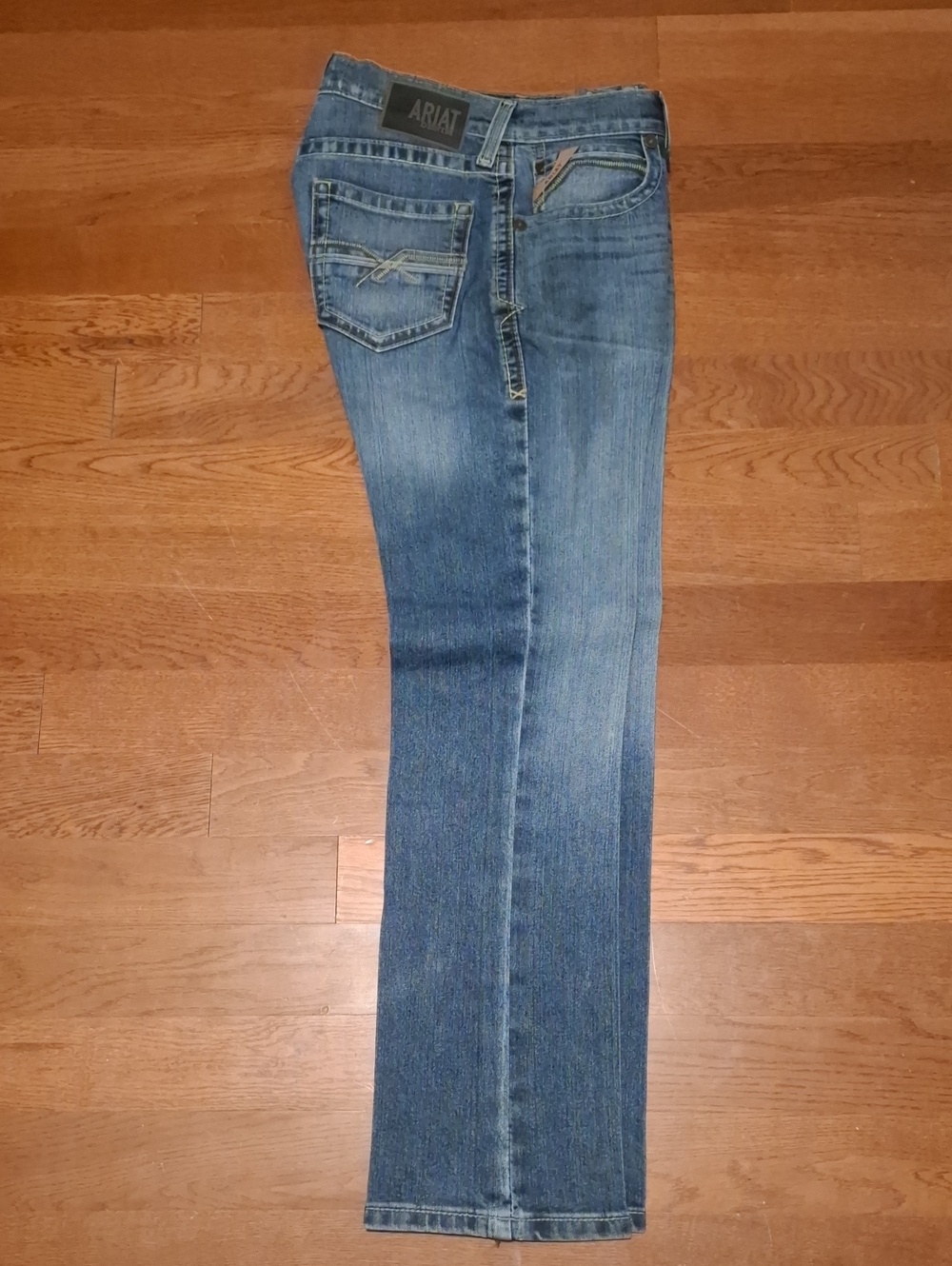 Ariat Men's Straight-Leg Jeans in Faded Blue Denim